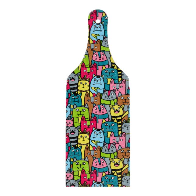 Cat and kittens cutting board (Front)