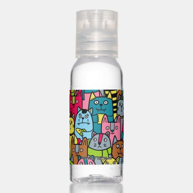 Cat and kittens hand sanitizer (Front)