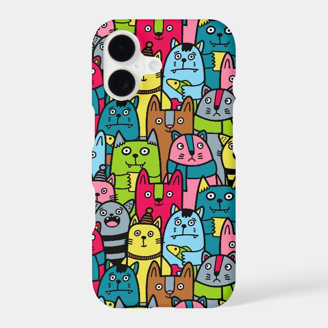 Cat and kittens iphone case (Back)
