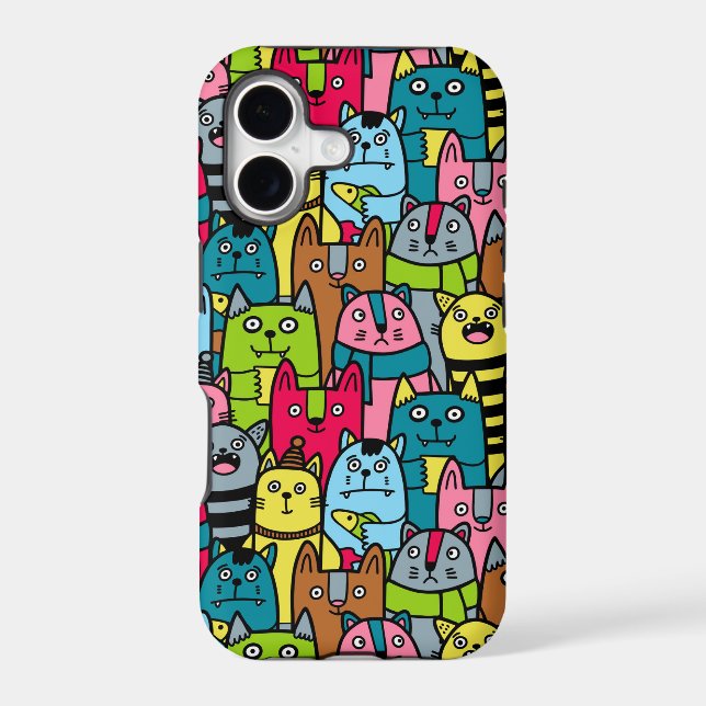 Cat and kittens iphone case (Back)