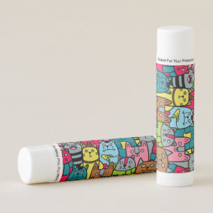 Cat and kittens lip balm