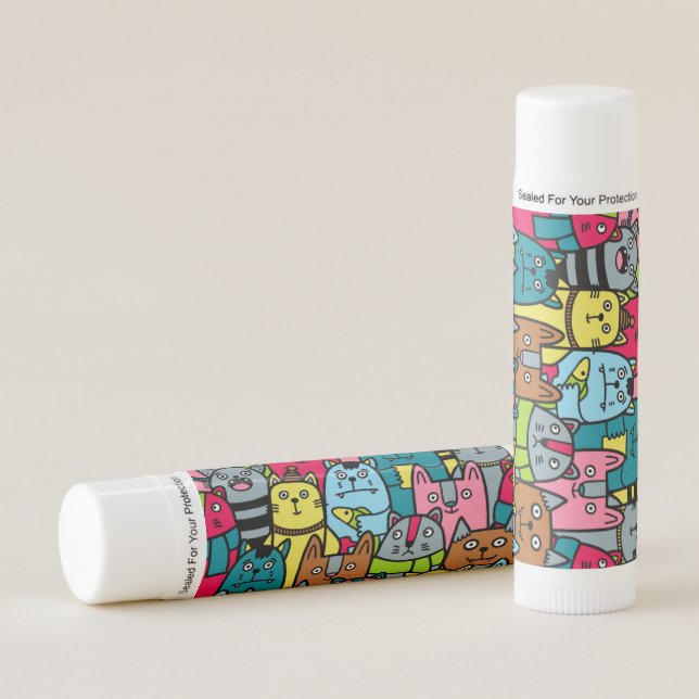 Cat and kittens lip balm (Front)