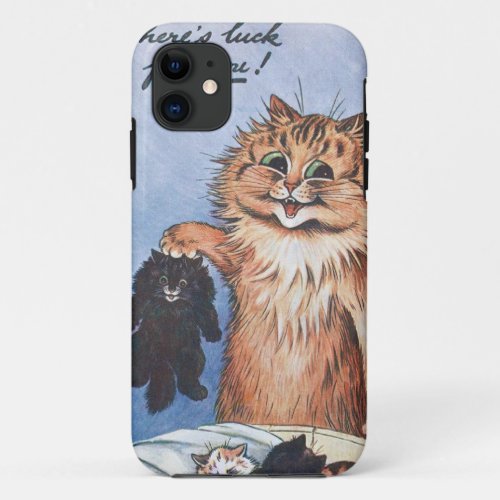 Cat and Kittens Louis Wain iPhone 11 Case