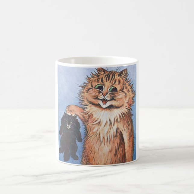Cat and Kittens, Louis Wain Coffee Mug (Center)