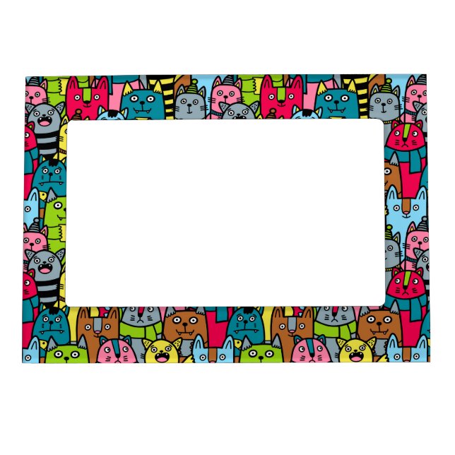 Cat and kittens magnetic frame (Front)