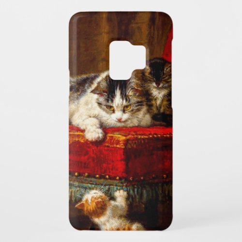 Cat and Kittens Playing with Chair Case_Mate Samsung Galaxy S9 Case