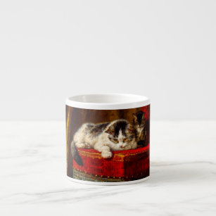 Cute Caricature Cat Espresso Cup, Zazzle