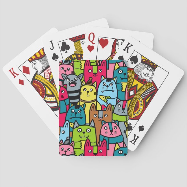 Cat and kittens poker cards (Back)