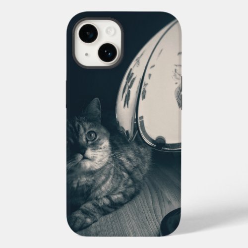 Cat and Lamp Noir Style Photograph Case_Mate iPhone 14 Case