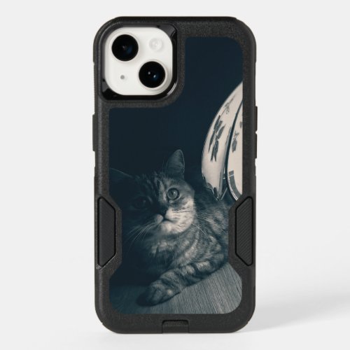 Cat and Lamp Noir Style Photograph OtterBox iPhone 14 Case