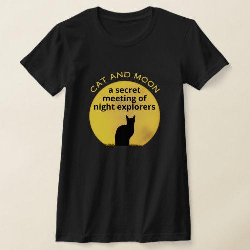 Cat and Moon T_Shirt