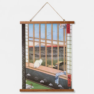 Cat and Mount Fuji, Hiroshige, Ukiyo-e Hanging Tapestry