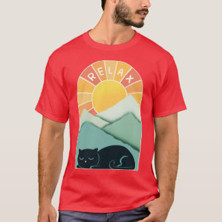 Cat and Mountains T-Shirt