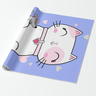 Cat And Mouse Best Friends, Funny Cat Kitten Gift Wrapping Paper
