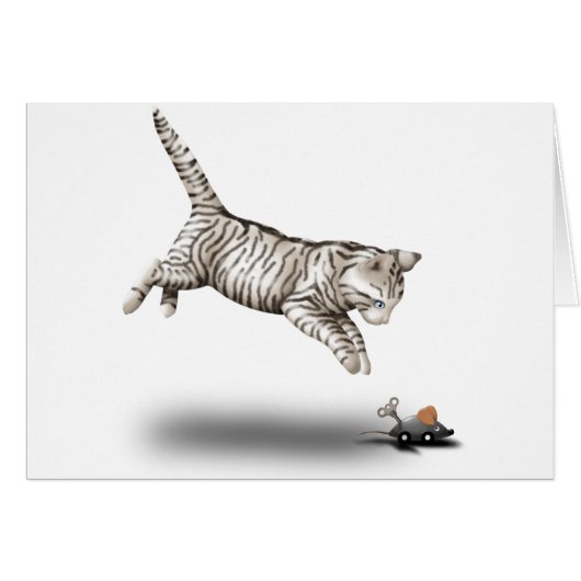 Cat and Mouse cartoon Cards (Front Horizontal)