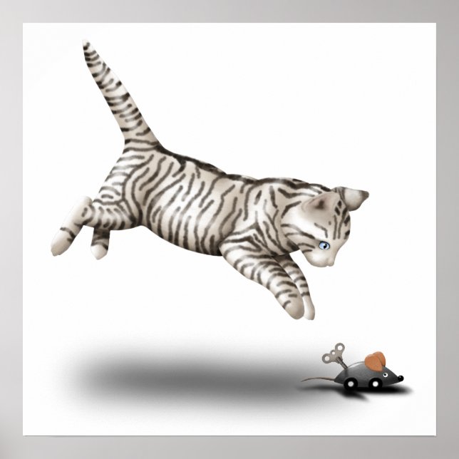 Cat and Mouse cartoon Poster (Front)