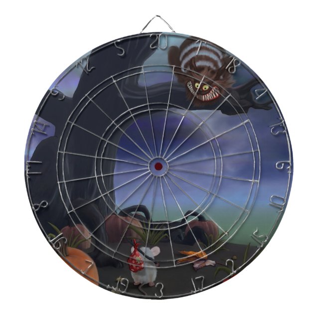 Cat and Mouse Dartboard With Darts (Front)
