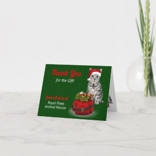 Cat and Mouse Holiday Thank You Card