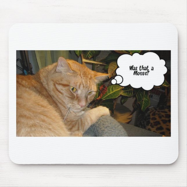 Cat and Mouse Humor Mouse Pad (Front)