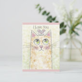 Cat and Mouse I Love You Postcard (Standing Front)