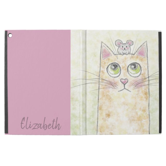 Cat and Mouse Illustration iPad Pro 12.9" Case (Outside)