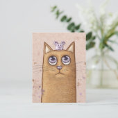 Cat and Mouse Illustration Postcard (Standing Front)