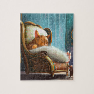 Cat and mouse jigsaw puzzle