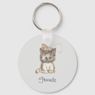 Cat and Mouse Keychain