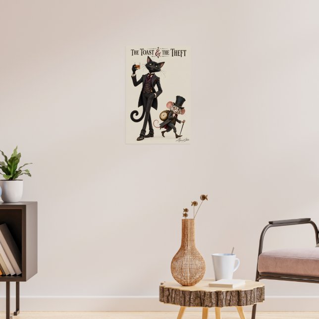 Cat and Mouse Mischief Poster (Living Room 3)