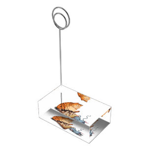 Cat and Mouse Playing Chess Cartoon Drawing Funny  Place Card Holder