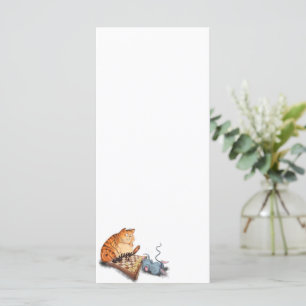 Cat and Mouse Playing Chess Funny Menu