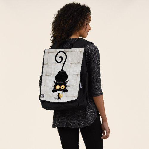 Cat and Mouse with Cheese Fun Cartoon Characters Backpack