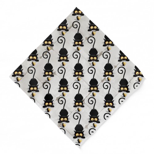 Cat and Mouse with Cheese Fun Cartoon Characters Bandana