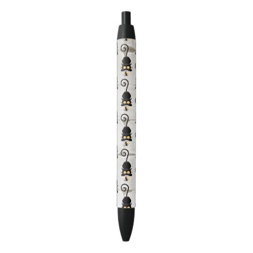 Cat and Mouse with Cheese Fun Cartoon Characters Black Ink Pen