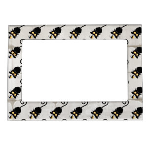 Cat and Mouse with Cheese Fun Cartoon Characters Magnetic Frame