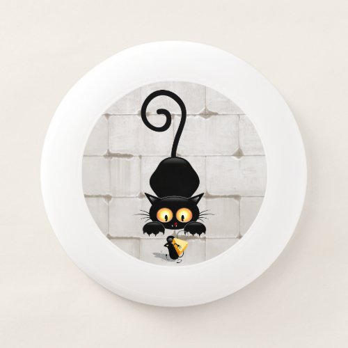 Cat and Mouse with Cheese Fun Cartoon Characters Wham_O Frisbee