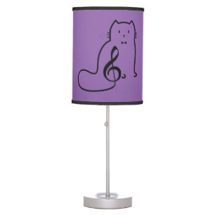 CAT AND MUSIC NOTE TABLE LAMP