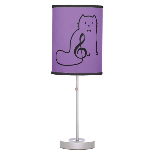 CAT AND MUSIC NOTE TABLE LAMP (Front)
