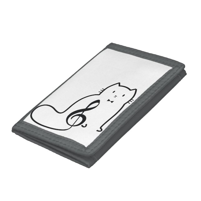CAT AND MUSIC NOTE TRIFOLD WALLET (Bottom)