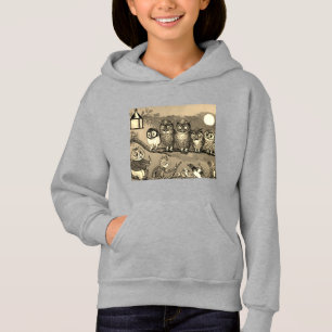 Cat and Owl, Louis Wain Hoodie