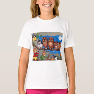 Cat and Owl, Louis Wain T-Shirt