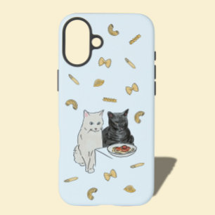 Cat and Pasta Birthday Card iPhone 16 Plus Case
