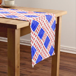 Cat and Paw Flag Short Table Runner