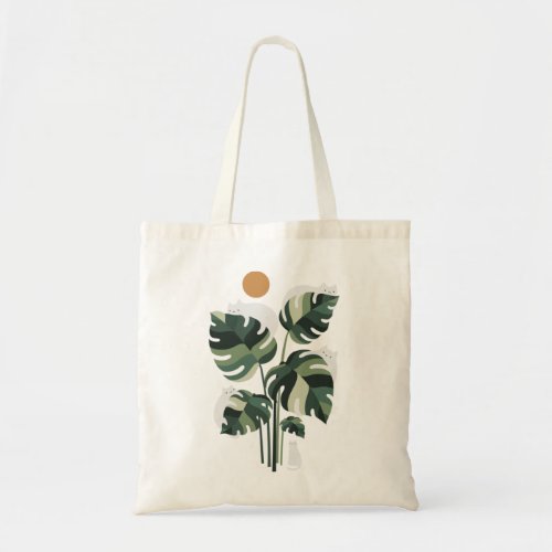 Cat and Plant 11   Tote Bag
