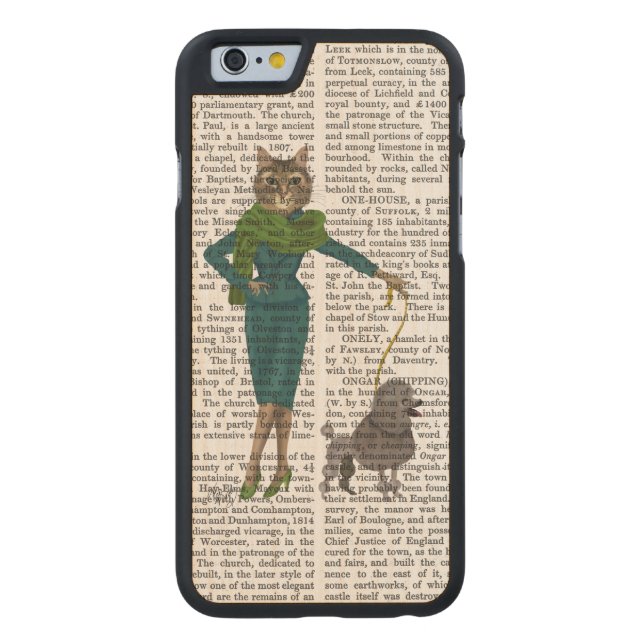 Cat and Poodle Carved Wood iPhone Case (Back)