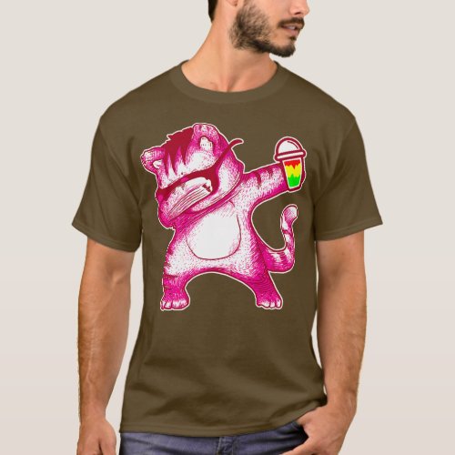 cat and rainbow cocktail T_Shirt