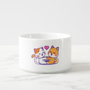 Cat And Shiba Inu Bowl