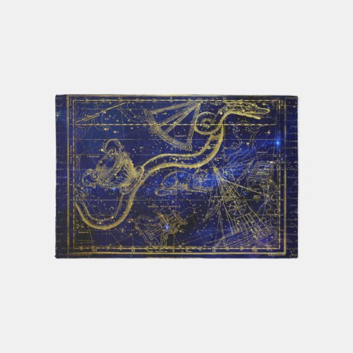 cat and snake constellation rug