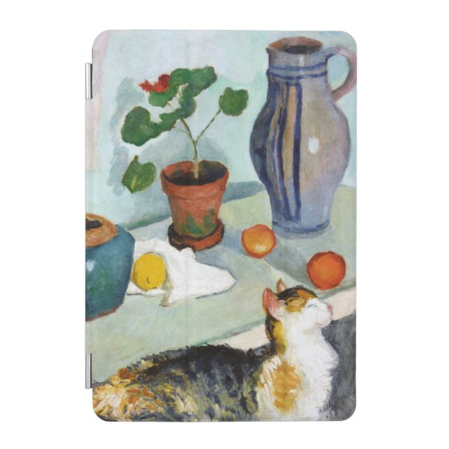 Cat and Still Life, August Macke iPad Mini Cover (Front)