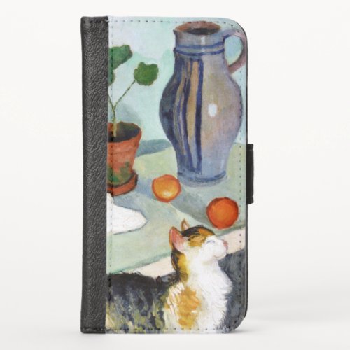 Cat and Still Life August Macke iPhone X Wallet Case